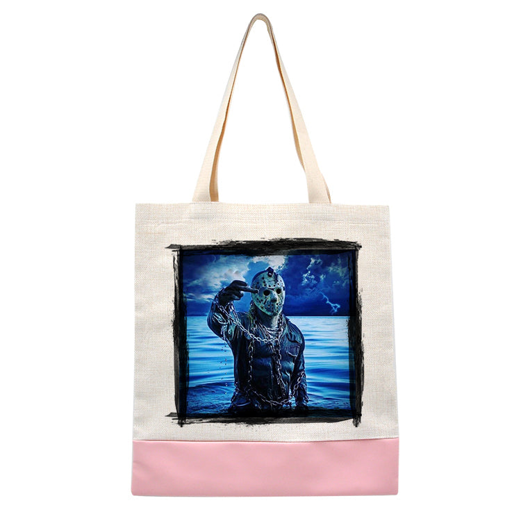 Jason Voorhees Middle Finger - Shopping Tote Bag - Tote Bag - Horror Movie - Halloween - Creepy - Shopping Bag - Black or Pink