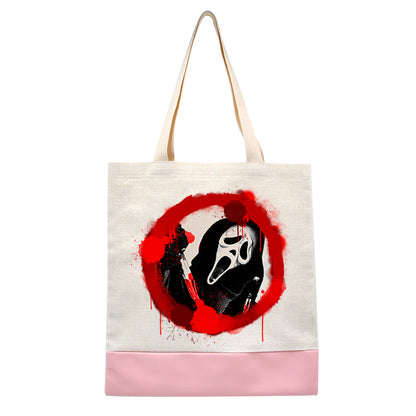 Scream Ghost Face - Shopping Tote Bag - Tote Bag - Horror Movie - Halloween - Creepy - Shopping Bag - Black or Pink